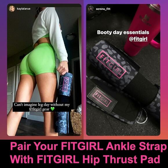 FITGIRL Ankle Strap for Cable Exercise Machines Work Out Cuffs 2 - Pack - Picture 6 of 6